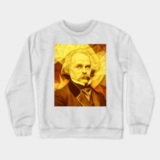 Nathaniel Hawthorne Golden Portrait | Nathaniel Hawthorne Artwork 10 Crewneck Sweatshirt